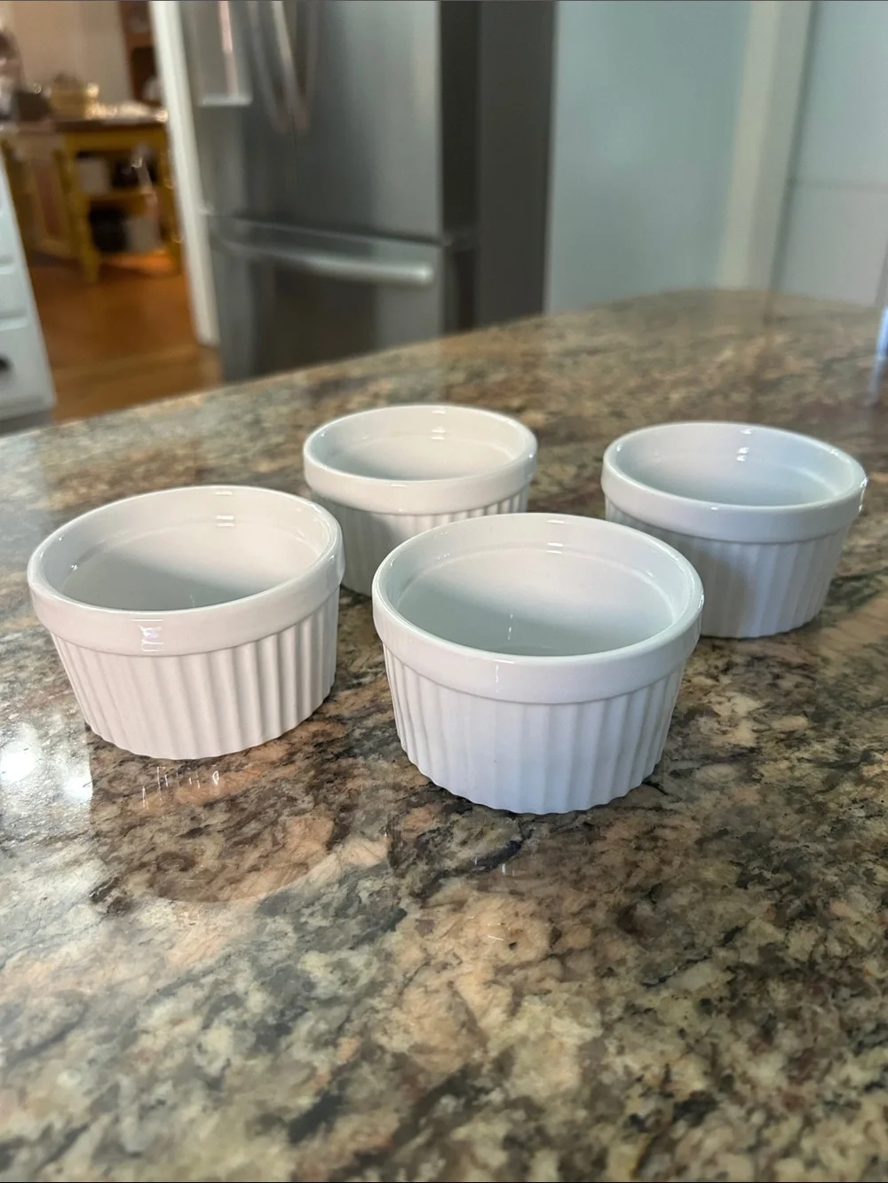 White Ceramic 3” Ramekin Set - 4 Pack